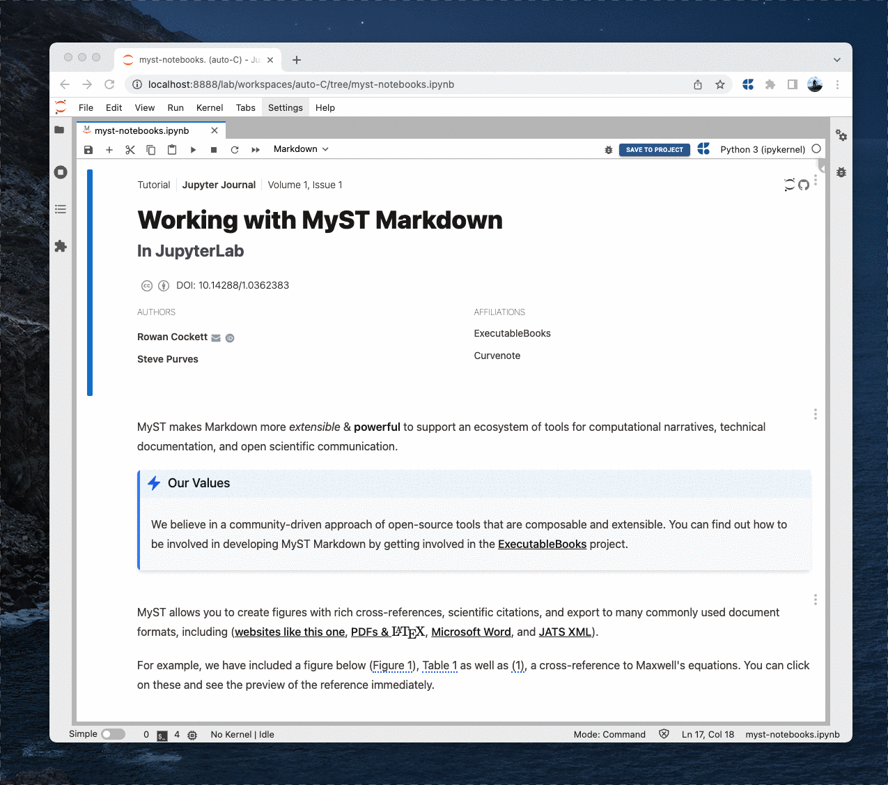 Demo de jupyterlab-myst